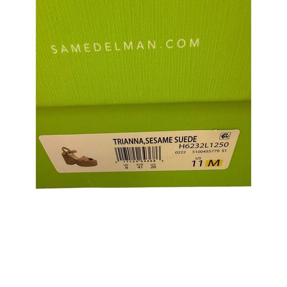 NIB Sam Edelman Women's Sesame Suede Trianna 2 Sandal Size 11 M - Picture 10 of 10